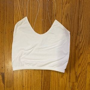 Free People Skinny Strap Seamless Brami White